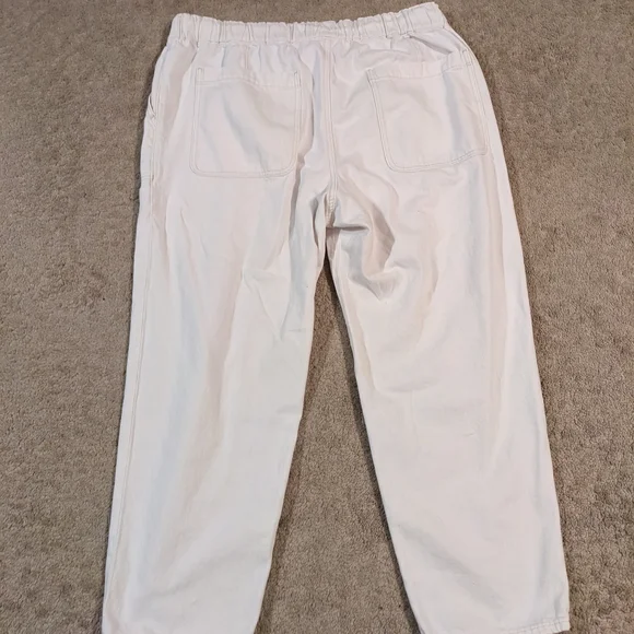 J. Crew Women's Cream Straight Leg Jeans - Picture 3 of 3